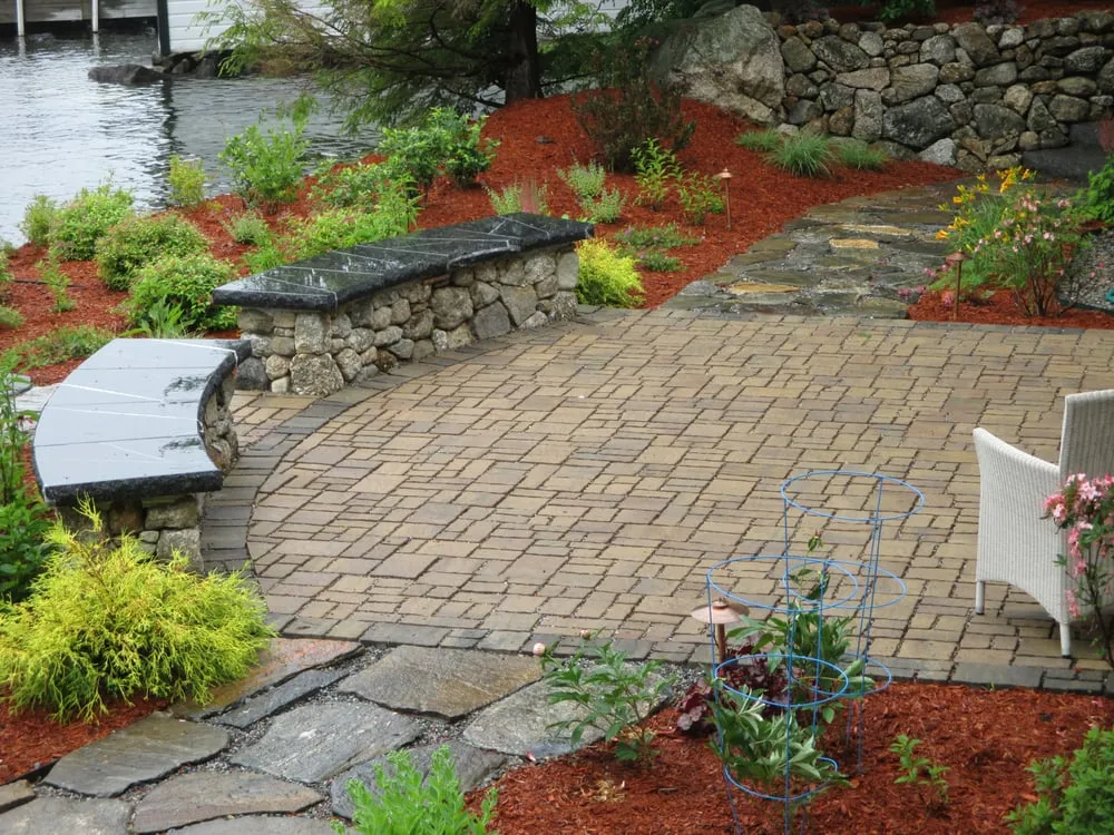 Affordable landscape installation with custom design across Gilford, NH - Natures Elite Landscaping