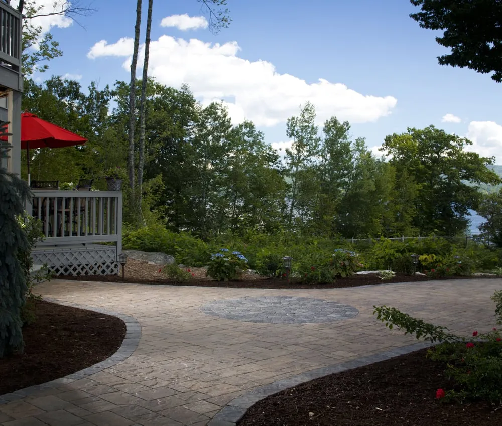 Professional residential landscaping with custom design in Gilford, NH by Natures Elite Landscaping