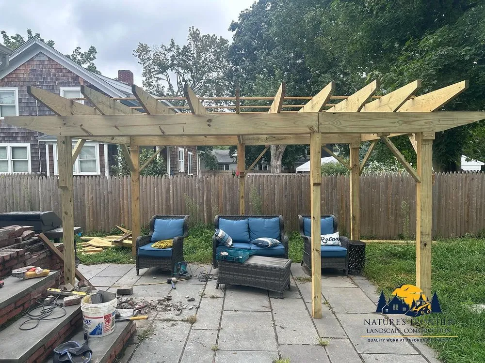 Expert residential landscaping with custom design in East Providence, RI by Nature's Frontier Landscaping & Construction