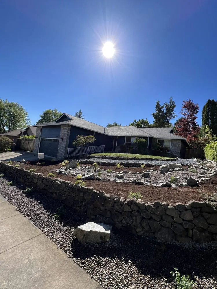 Custom garden landscaping for residential properties in Medford, OR by Nature's Landscape
