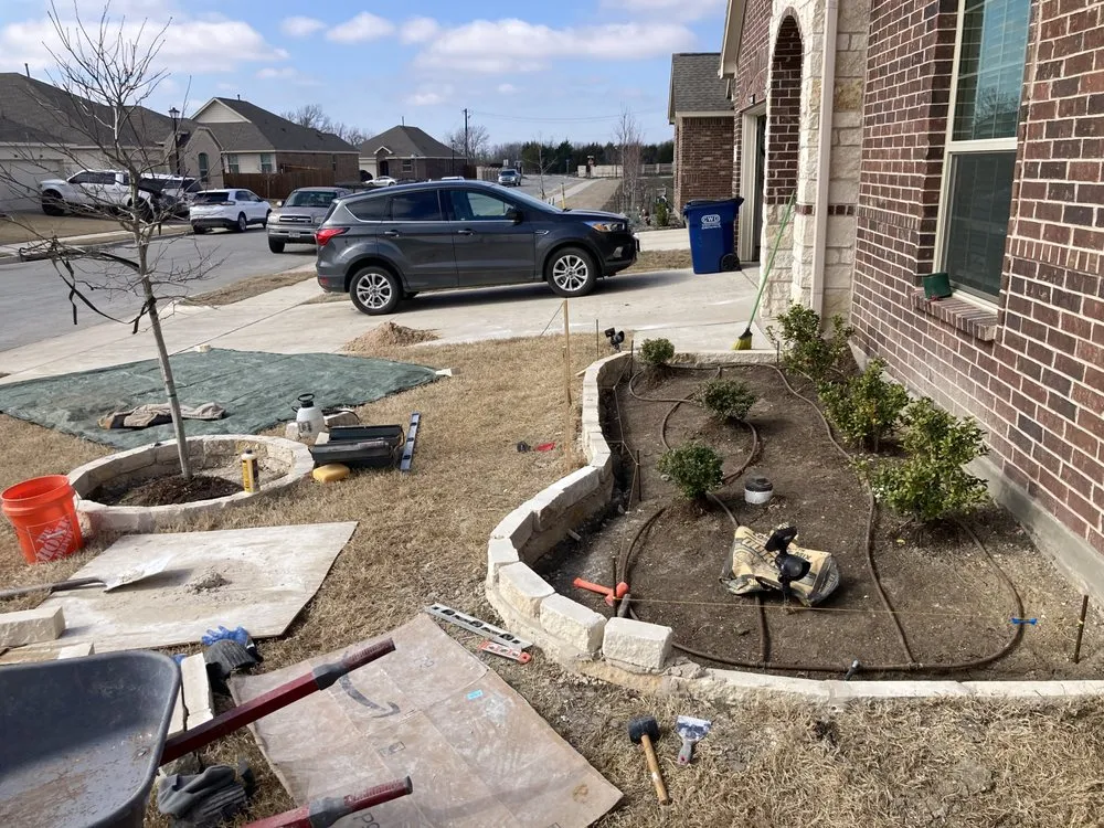 Custom landscaping services in Princeton, TX by Nature’s Landscape