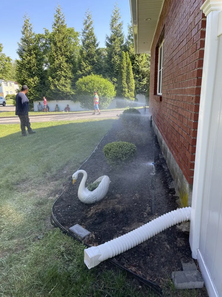 Custom lawn mowing service with custom design across Bellport, NY - Navarro Irrigation Landscaping