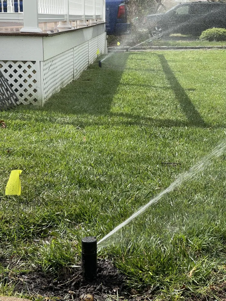 Custom garden landscaping for homes in Bellport, NY by Navarro Irrigation Landscaping