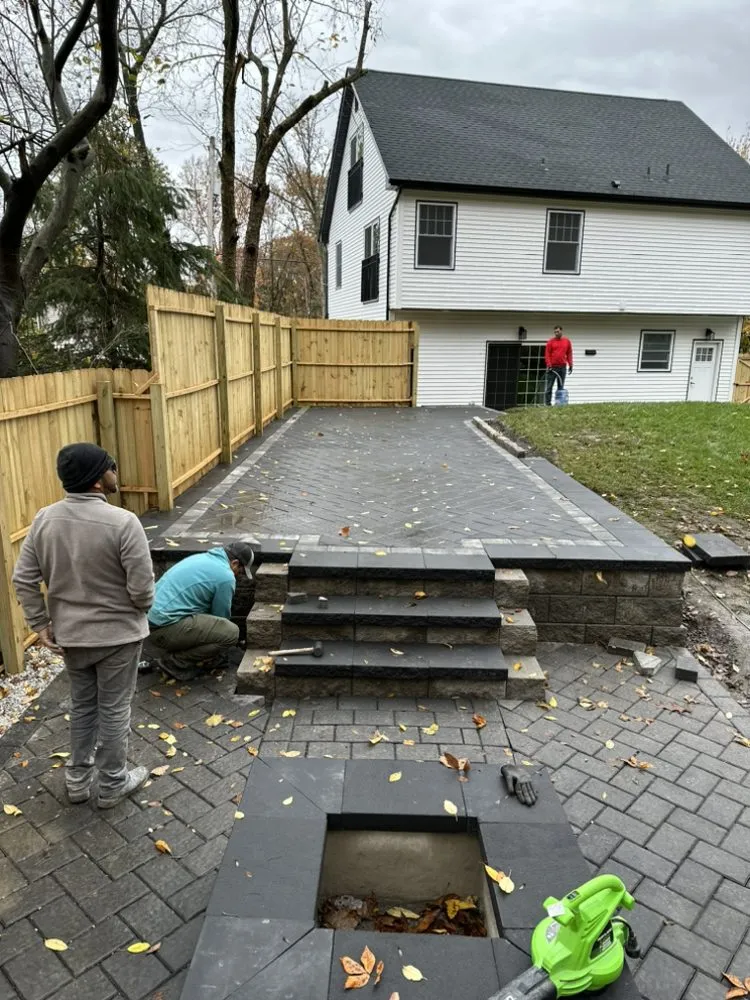 Custom garden landscaping for residential properties across Trenton, NJ - Navarro Pavers & Snow Removal