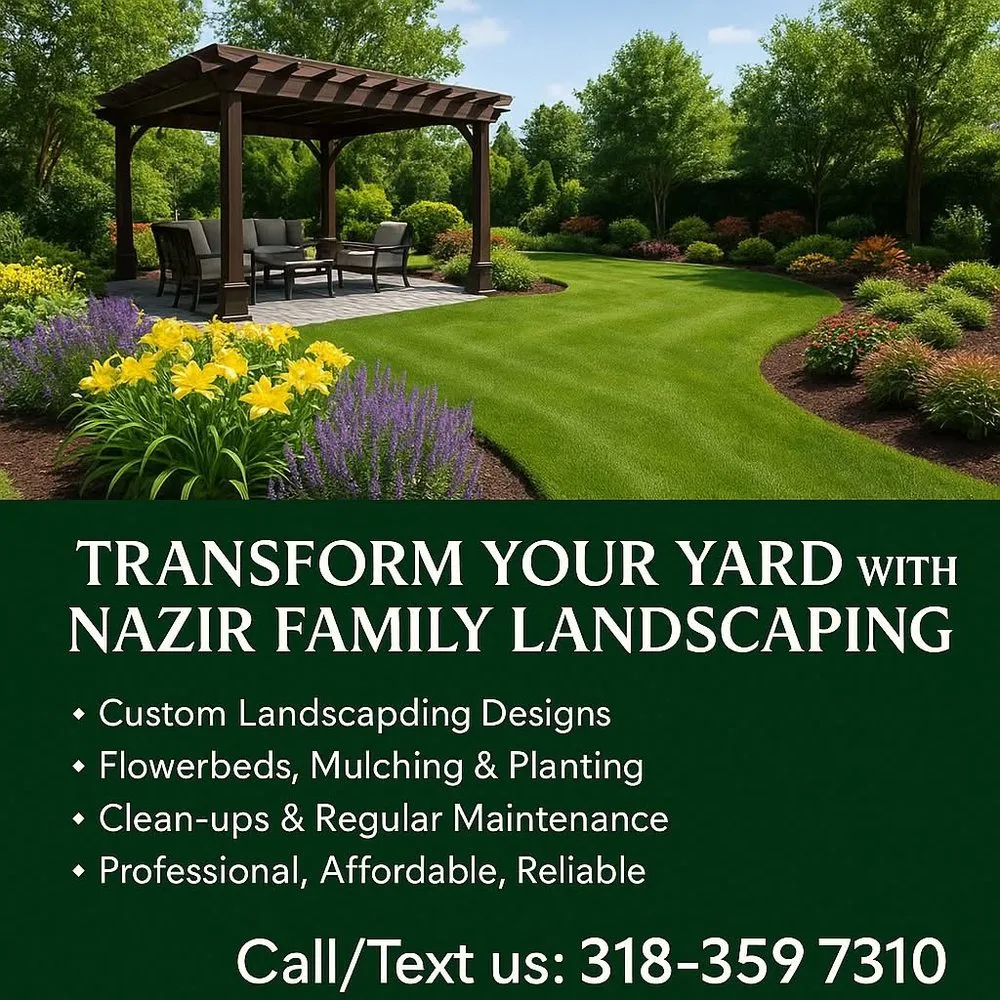 Custom outdoor landscaping in Cottonport, LA by Nazir Family Landscaping