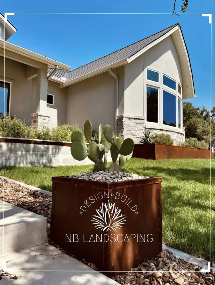 Custom landscape installation in New Braunfels, TX by NB Fence & Landscape