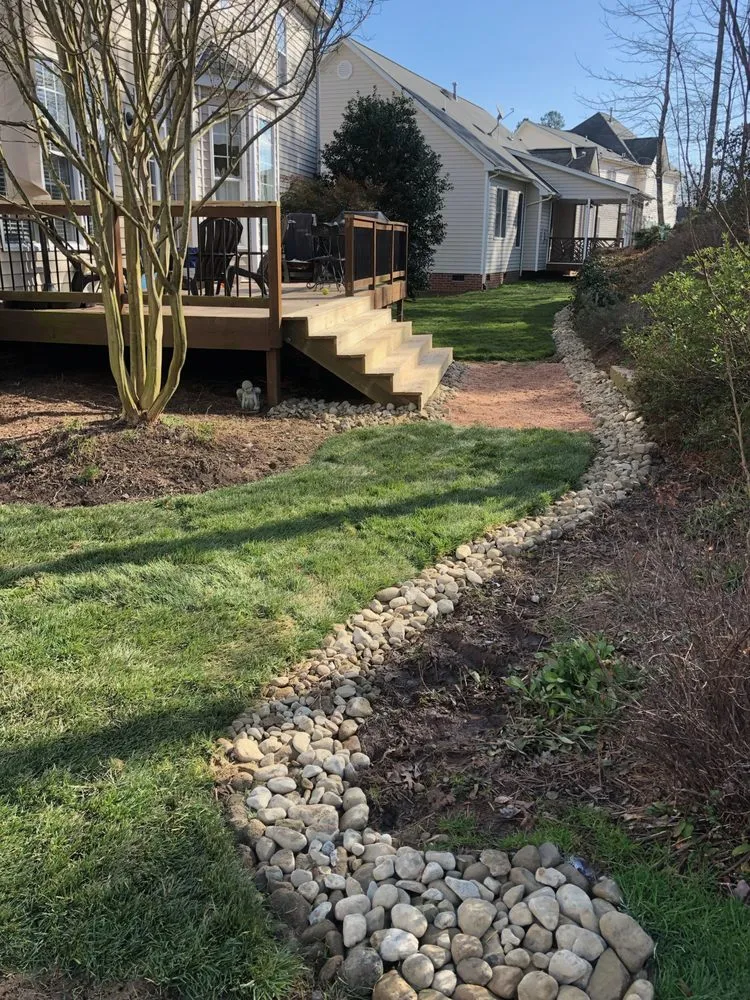 Reliable residential landscaping in Graham, NC by NC Drainage