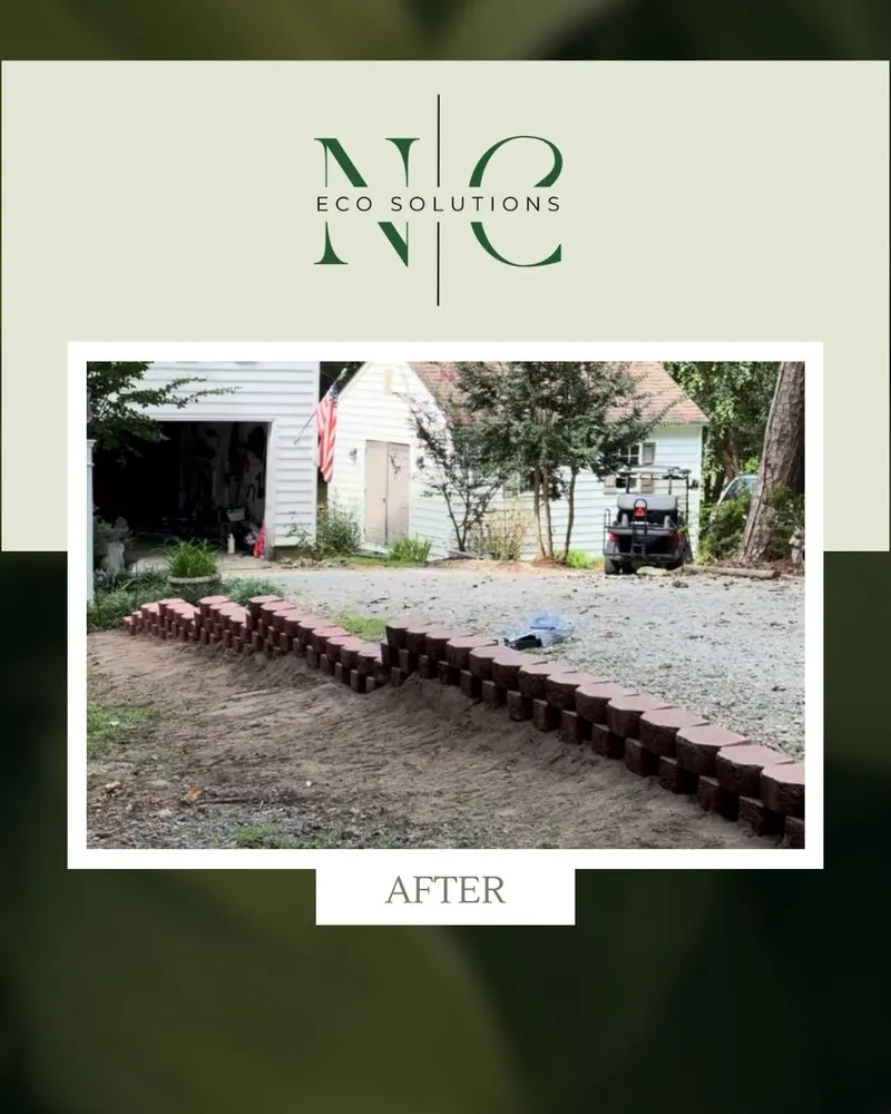 Custom landscape installation in Wilson, NC by NC Eco Solutions