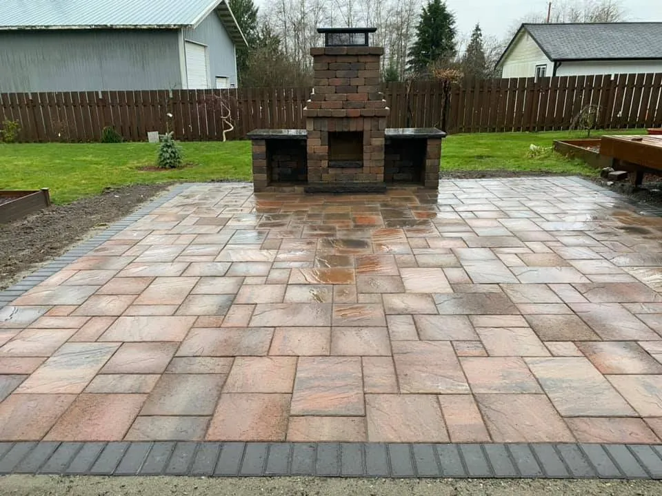 Custom lawn mowing service for outdoor upgrades in Yelm, WA by N.D. Brick Pavers