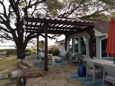 Custom landscape installation in Pilot Point, TX by ND Fence