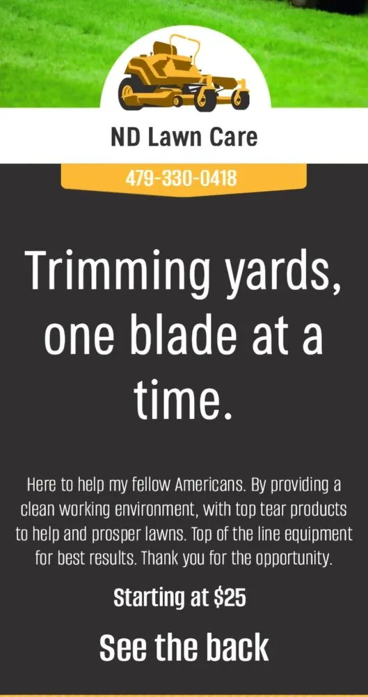 Reliable lawn care service for outdoor upgrades in Garfield, AR by ND Lawn Care