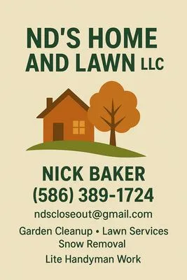 ND'S Home and Lawn Logo
