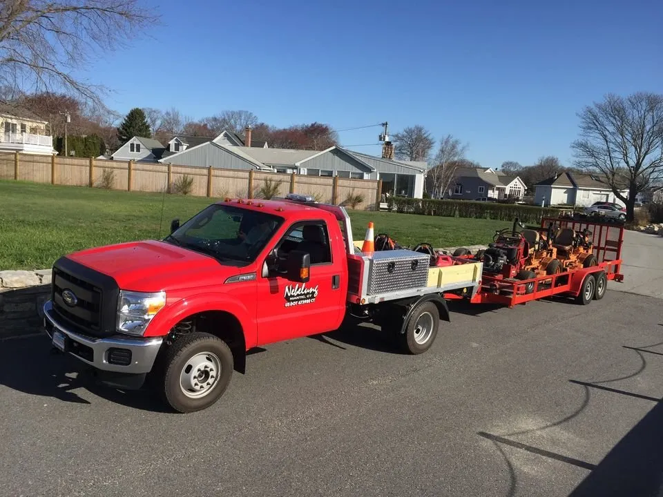 Professional residential landscaping for residential properties in Niantic, CT by Nebelung Construction - Dumpsters and Property Services