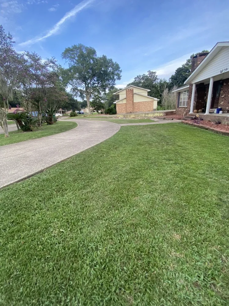 Professional lawn mowing service with custom design across Mobile, AL - Neese Mowed Lawncare