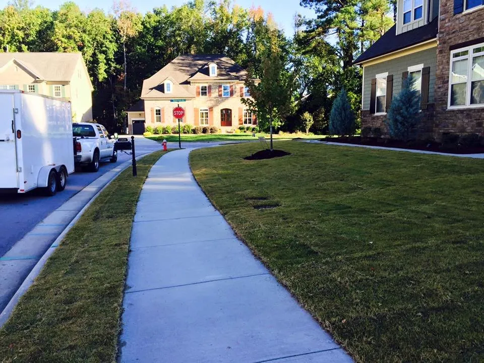 Custom residential landscaping in Fuquay-Varina, NC by Neighborhood Lawn Service