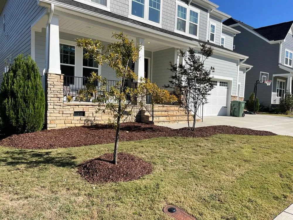 Local garden landscaping with custom design in Fuquay-Varina, NC by Neighborhood Lawn Service