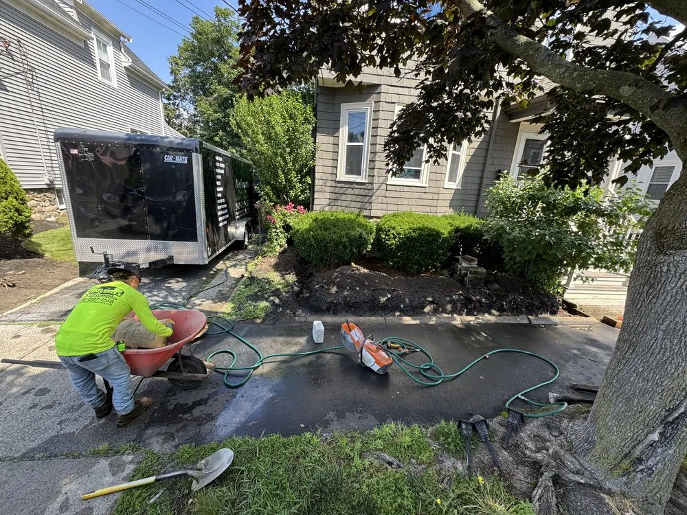 Custom landscaping services in Burlignton, MA - Nelson's Hardscape & Tree Service