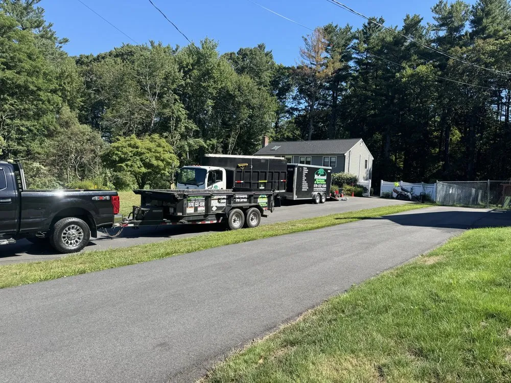 Custom yard cleanup service in Burlignton, MA by Nelson's Hardscape & Tree Service
