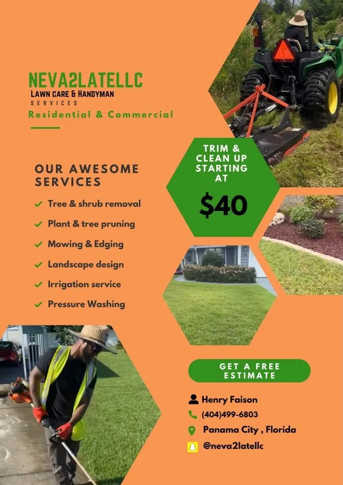 Local residential landscaping for residential properties across Panama City, FL - Neva2Late