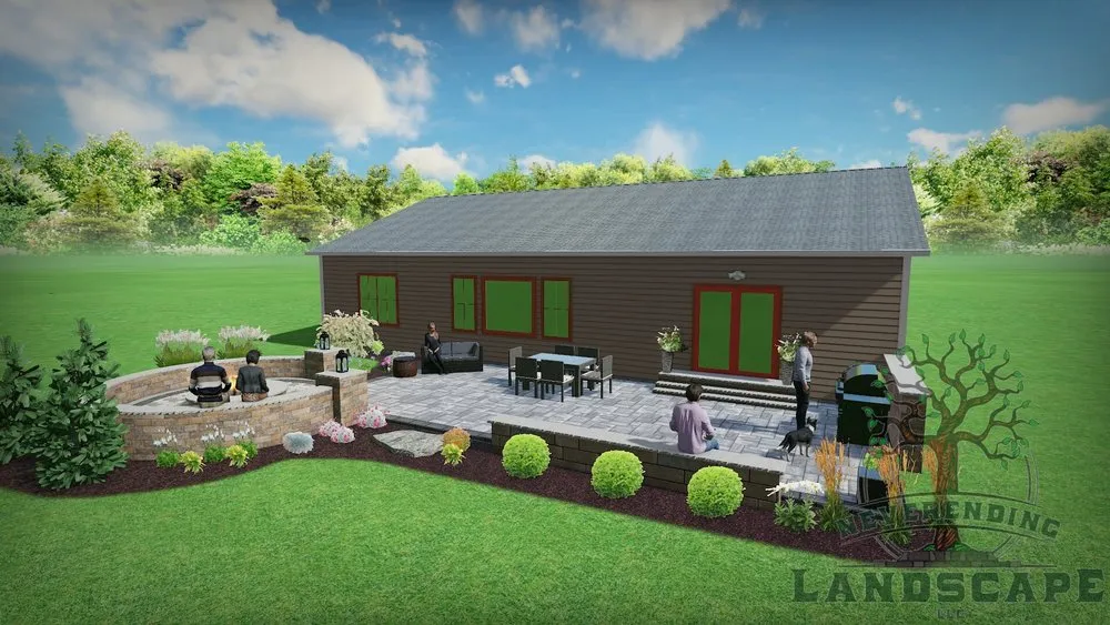 Expert garden landscaping for homes in Geneseo, IL by Neverending Landscape