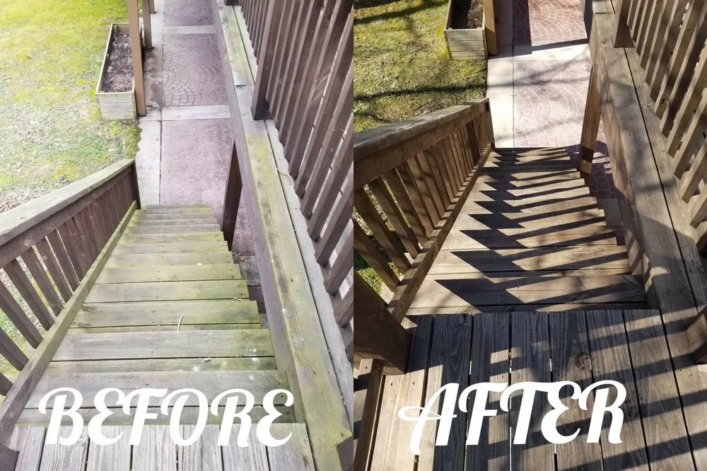 Custom garden landscaping with custom design in Columbia, IL by New Again Power Washing