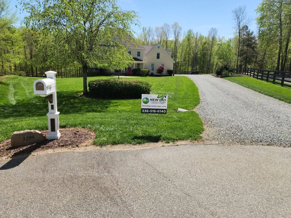 Top-rated lawn care service for residential properties across Mebane, NC - New Day Landscape & Hardscaping of Mebane