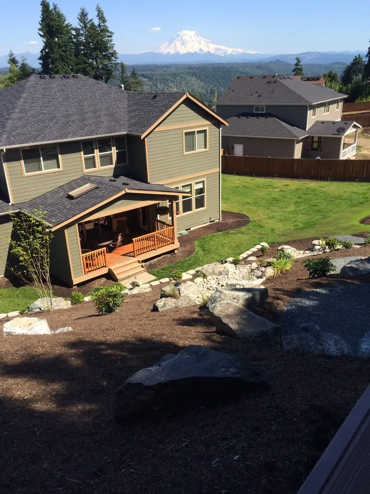 Trusted landscape installation for homes in Puyallup, WA by New Dimension Lawn & Landscape