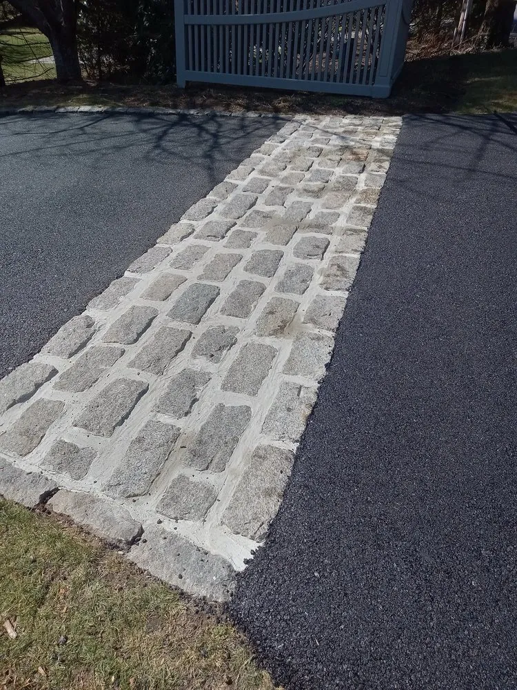 Custom garden landscaping in Forestdale, MA by New Driveway Solutions