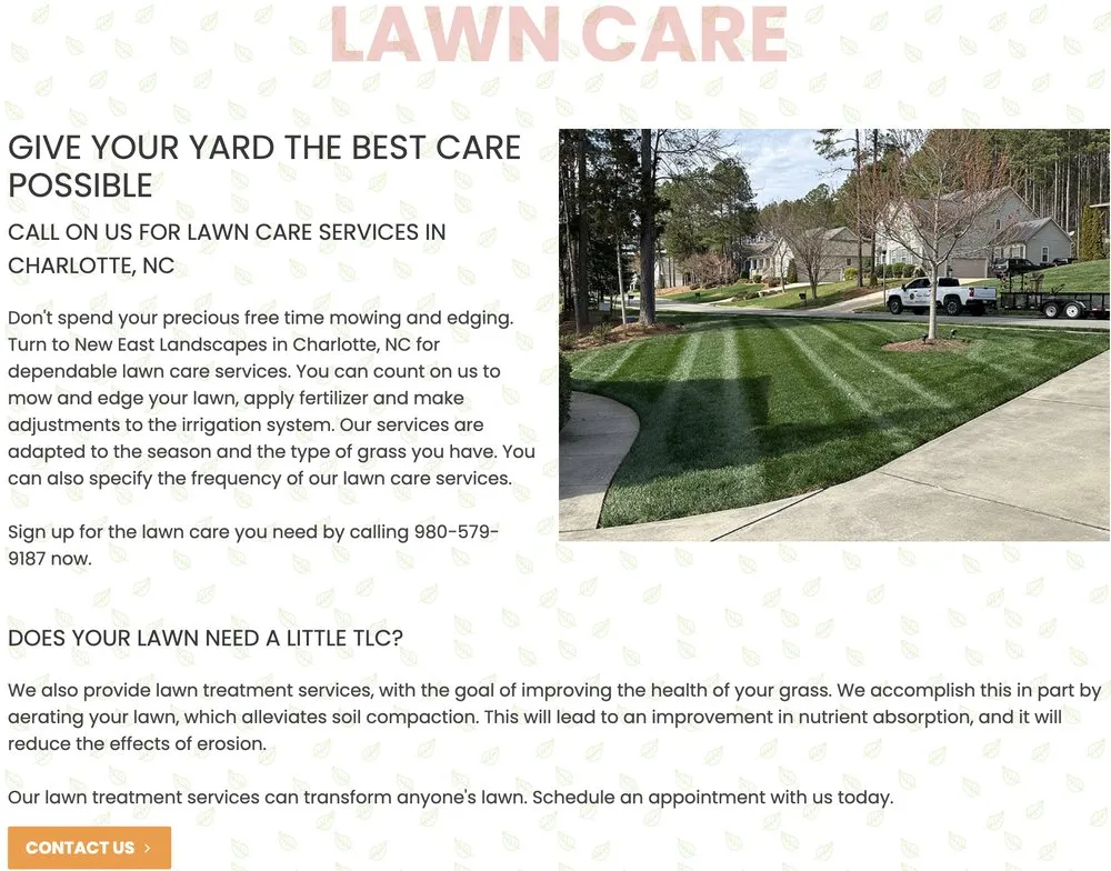 Affordable residential landscaping with custom design in Charlotte, NC by New East Landscapes