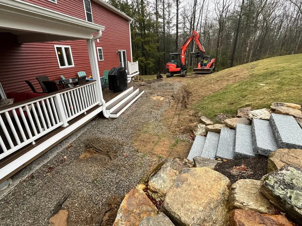 Professional yard maintenance for beautiful yards in Spencer, MA by New England Landscaping