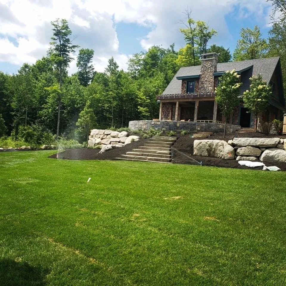Custom landscape installation in Londonderry, NH - New England Lawn Irrigation
