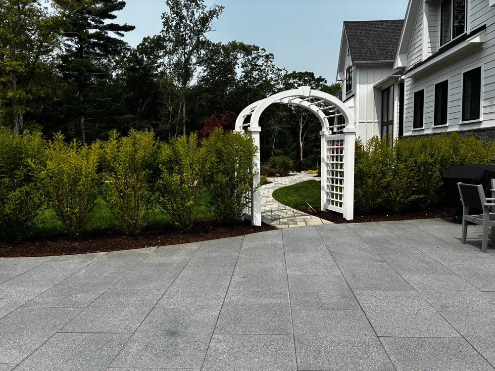 Affordable landscape installation in Fairhaven, MA by New England Tree & Landscape