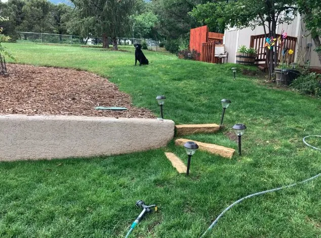 Professional lawn mowing service with custom design in Colorado Springs, CO by New Frontier Landscaping