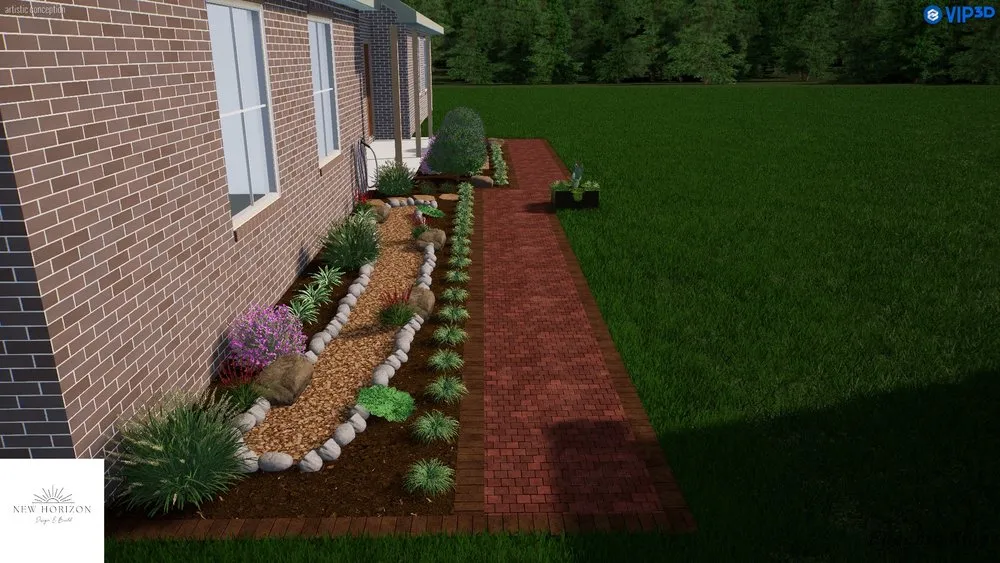 Custom landscaping services in Pilot Point, TX by New Horizon Design & Build