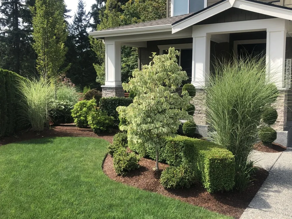 Custom garden landscaping in Spirit Lake, ID by New Horizons Landscape