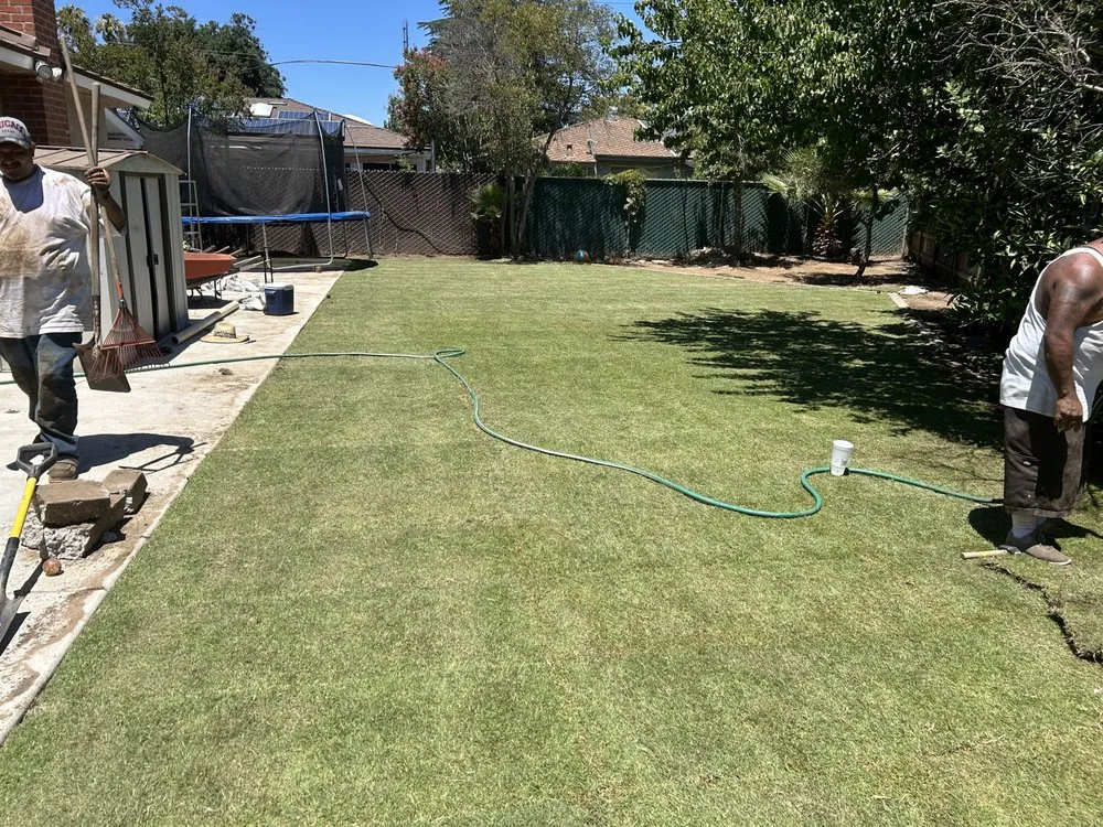 Custom landscape design for residential properties in Fresno, CA by New Leaf Landscape and More