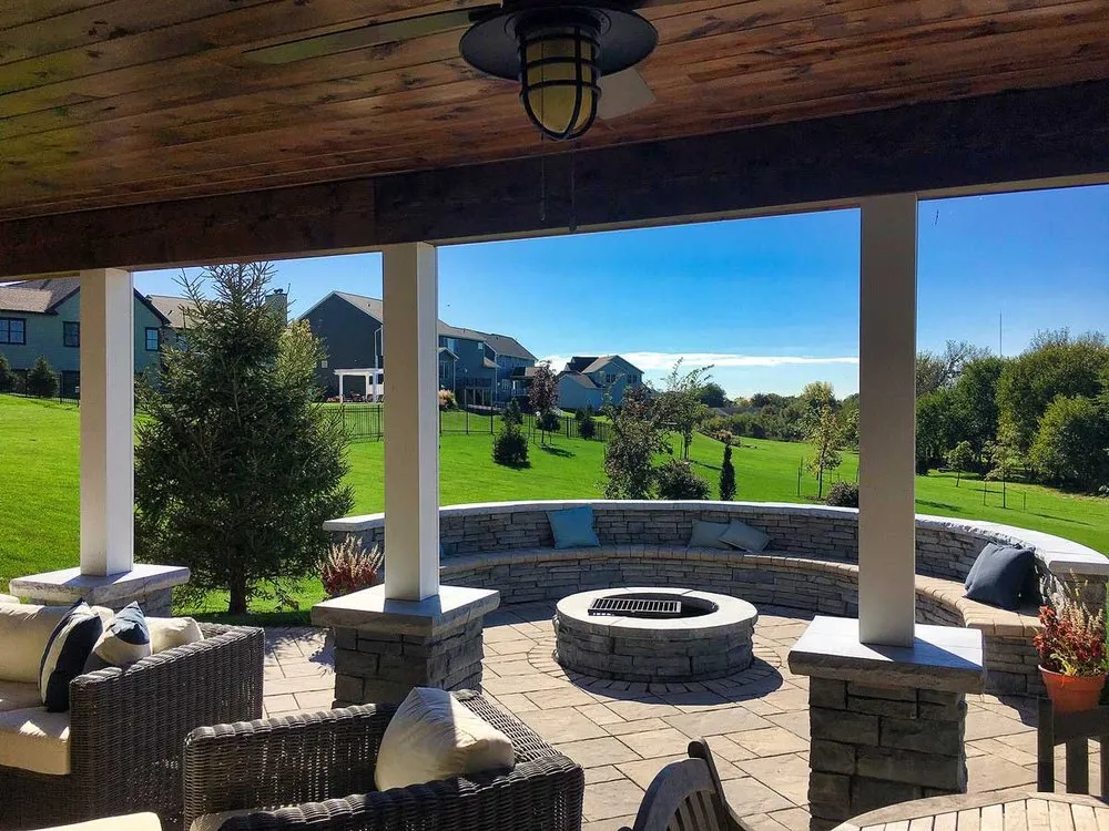 Trusted lawn mowing service in Davenport, IA by New Leaf Landscapes & Concrete