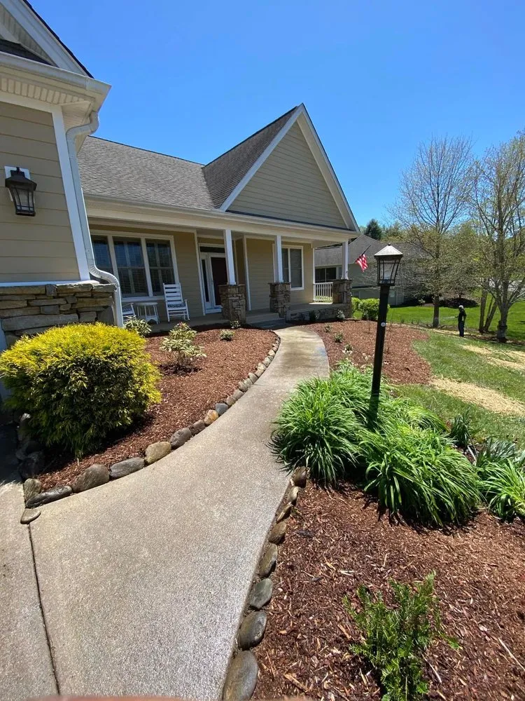 Custom residential landscaping for residential properties in East Flat Rock, NC by New Roots Landscaping