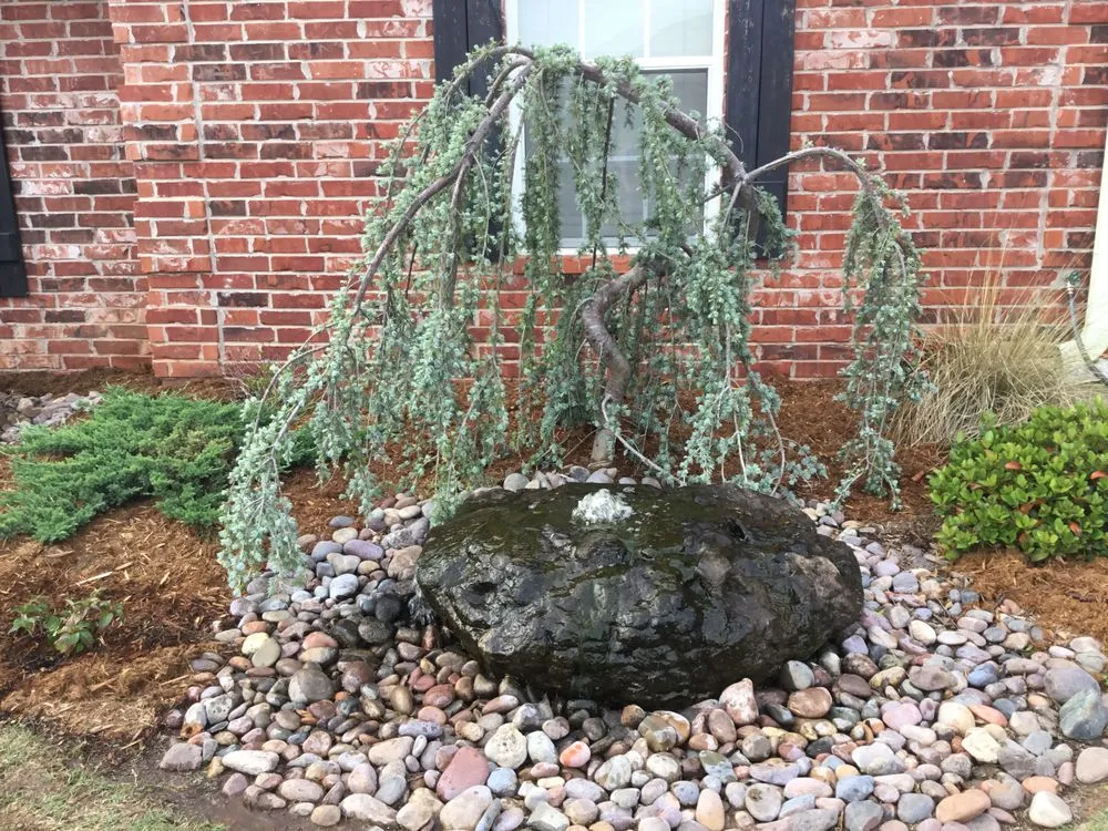 Custom outdoor landscaping in Noble, OK by New Season Landscaping