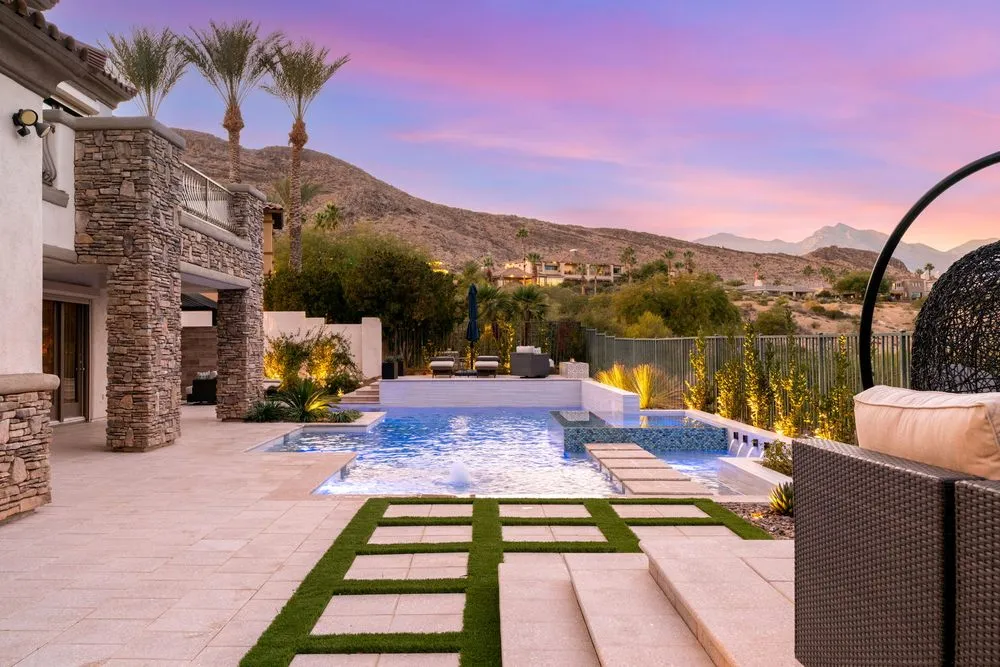 Affordable garden landscaping with custom design in Las Vegas, NV by New View Landscapes