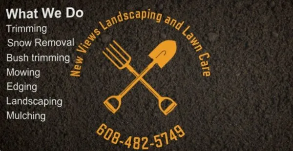 New Views Landscaping And Lawn Care Logo