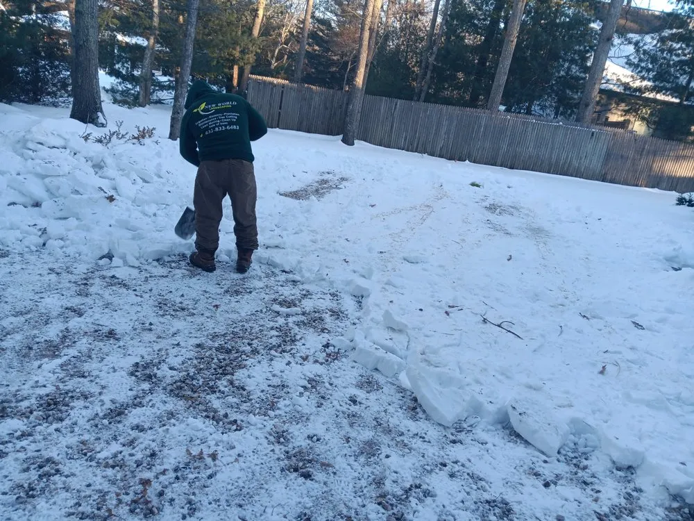 Professional lawn mowing service for year-round maintenance in Riverhead, NY by New World Landscaping