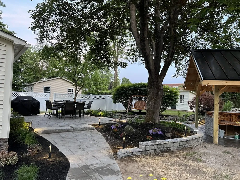 Custom garden landscaping for year-round maintenance in Gardiner, NY by Newkirk Lawn & Landscape