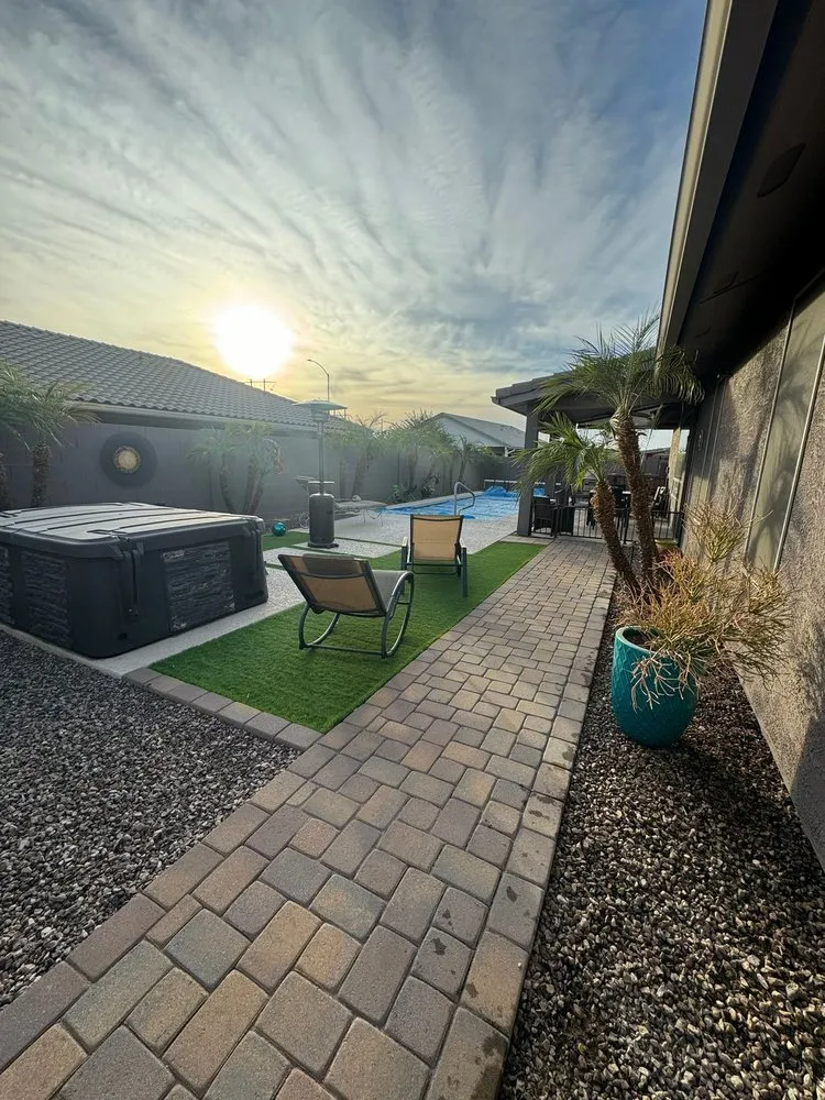 Professional garden landscaping for year-round maintenance in Mesa, AZ by Newton Landscaping & Masonry