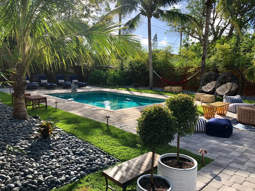 Custom landscape installation for beautiful yards in Lake Worth, FL by Next Level Landscaping and Maintenance