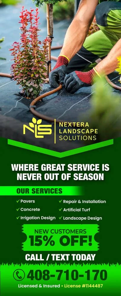 Professional yard cleanup service with custom design across Gilroy, CA - Nextera Landscape Solutions