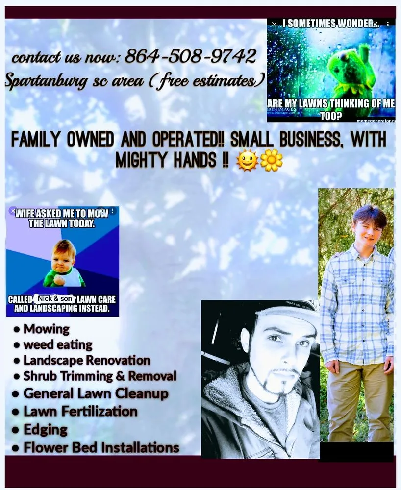 Reliable lawn mowing service with custom design across Spartanburg, SC - Nick And Son Lawn Care Landscaping