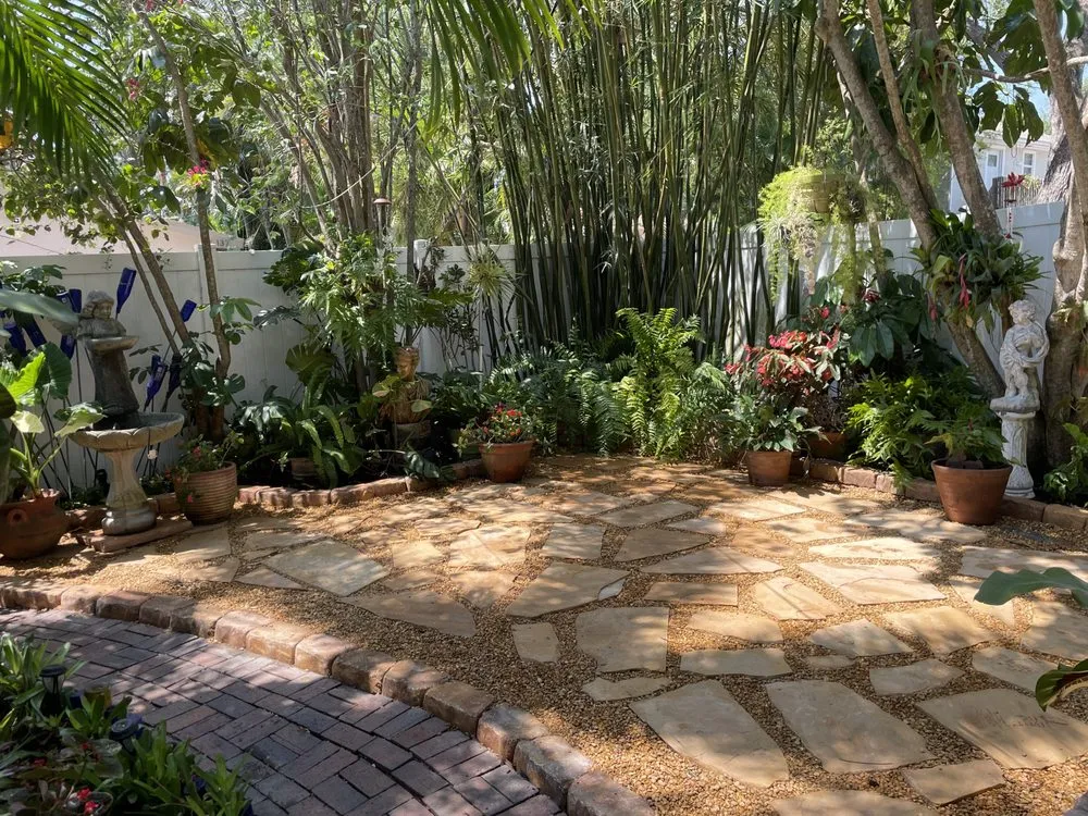 Custom outdoor landscaping for residential properties in St. Petersburg, FL by Nicko Tree service And Landscaping
