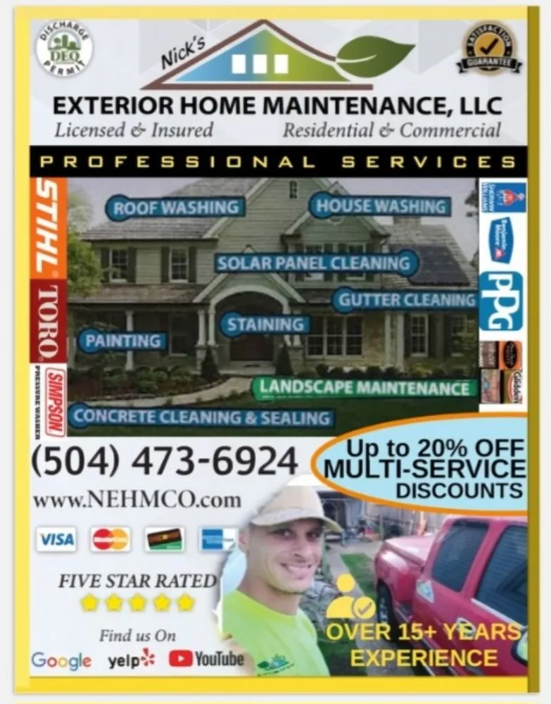 Reliable lawn care service for residential properties across Marrero, LA - Nick's Exterior Home Maintenance