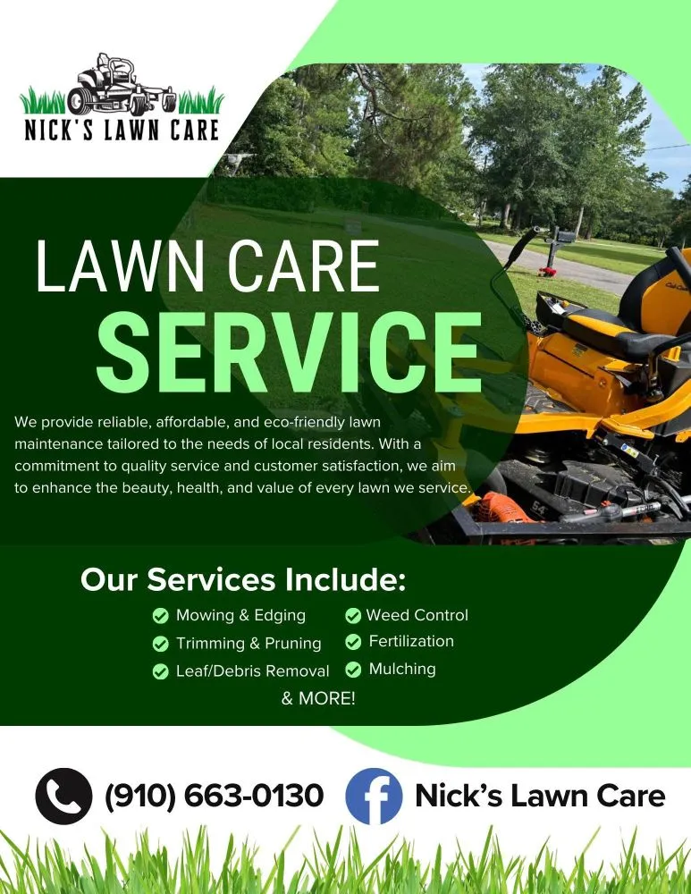 Professional landscape installation for beautiful yards in Willard, NC by Nick’s Lawn Care